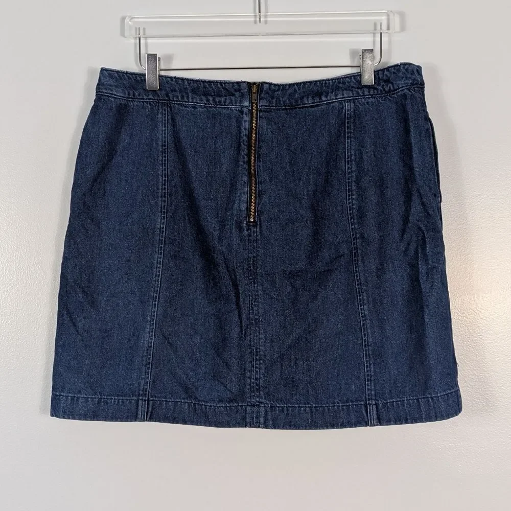 Boden Blue Denim Mini Skirt Women's Plus 14